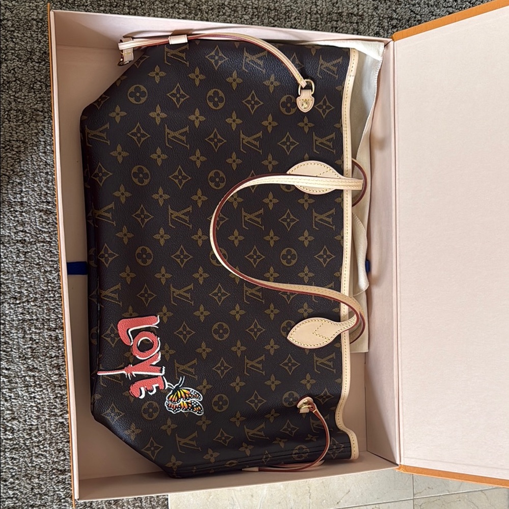 Louis Vuitton neverfull Monogram Brown Tote Bag